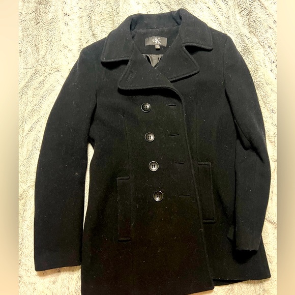 🧥 Small Calvin Klein Pea Coat - Picture 1 of 5